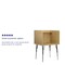 Flash Furniture 53.5 H, 35.75 W X Laminate, Melamine, Steel, Oak MT-M6221-SGLSC-OAK-GG - alternate 4